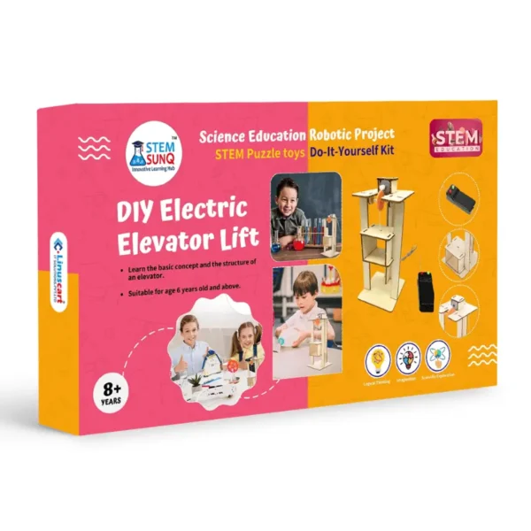 DIY Wooden Electric Elevator Lift STEM Toy