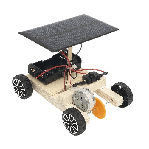 solar electric car stem toy