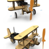 Electric-Motor-Biplane-Glider-Assembly-Model-DIY-Kit