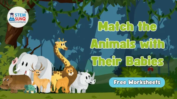 Match-the-Animals-with-Their-Babies-