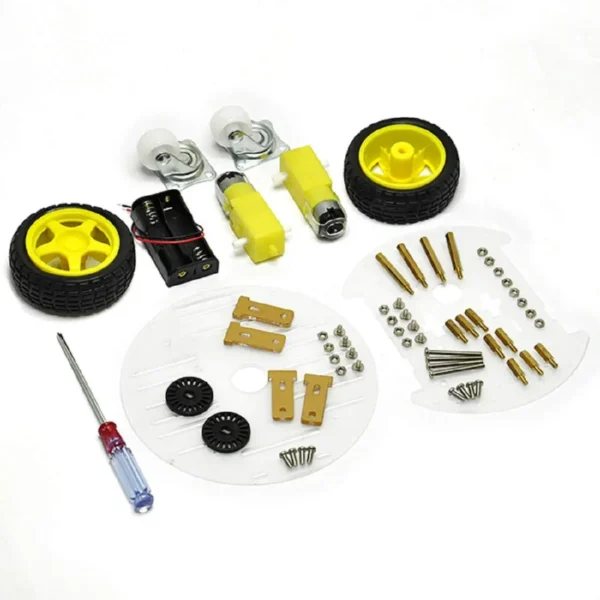 2WD Mini Round Double-Deck Robot Car Kit