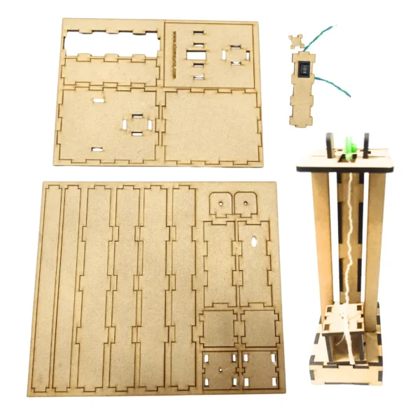 DIY Wooden electric elevator STEM activity kit for kids
