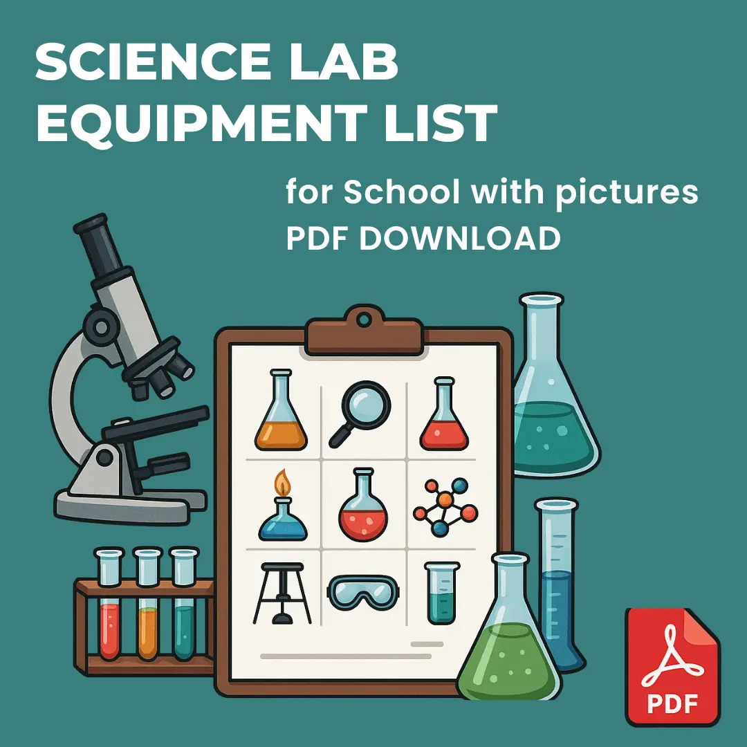 Science Lab Equipment List for School with Pictures PDF Download