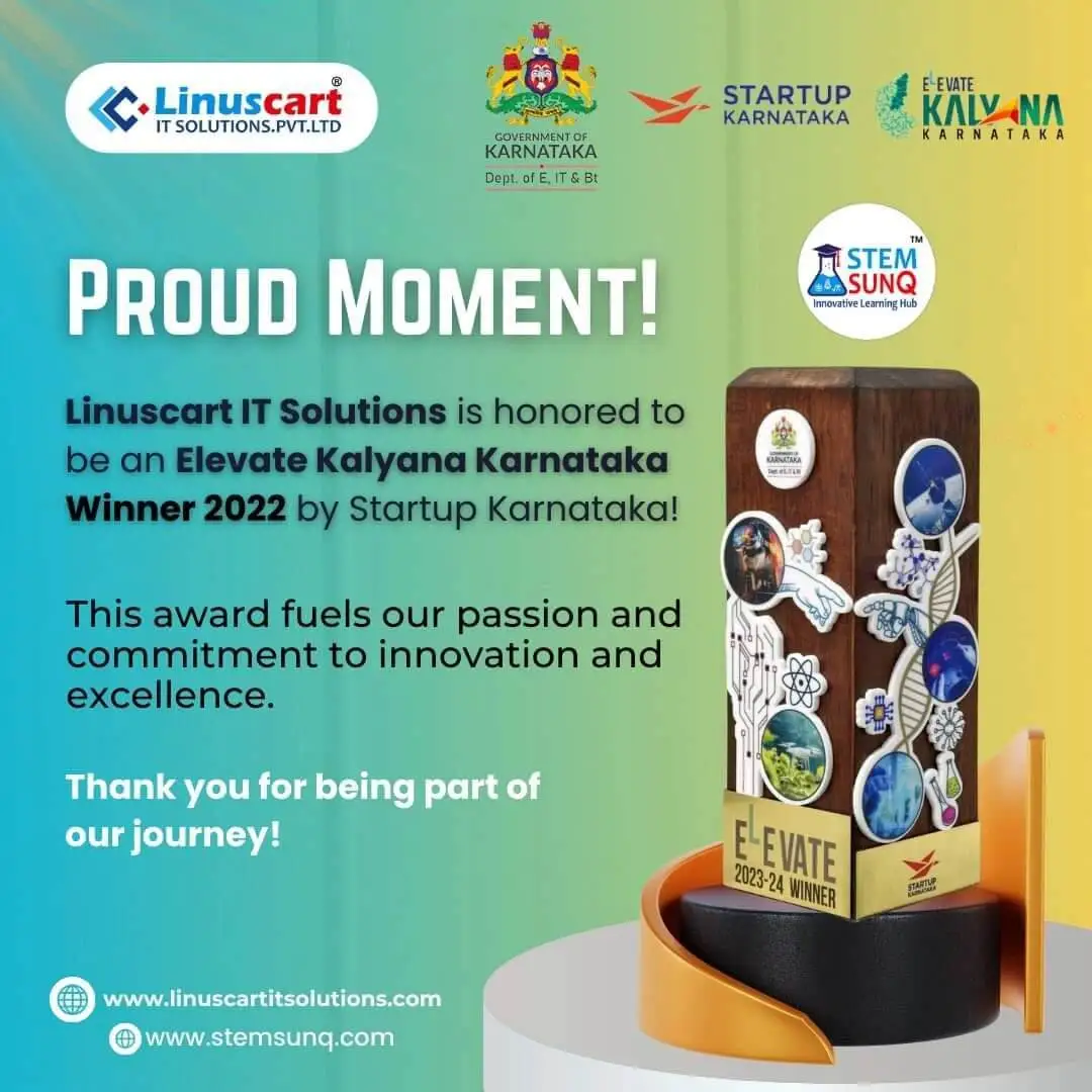 linuscart-and-stem-sunq-award-by-startup-karnataka-and-elevate-kalyana-karnataka.