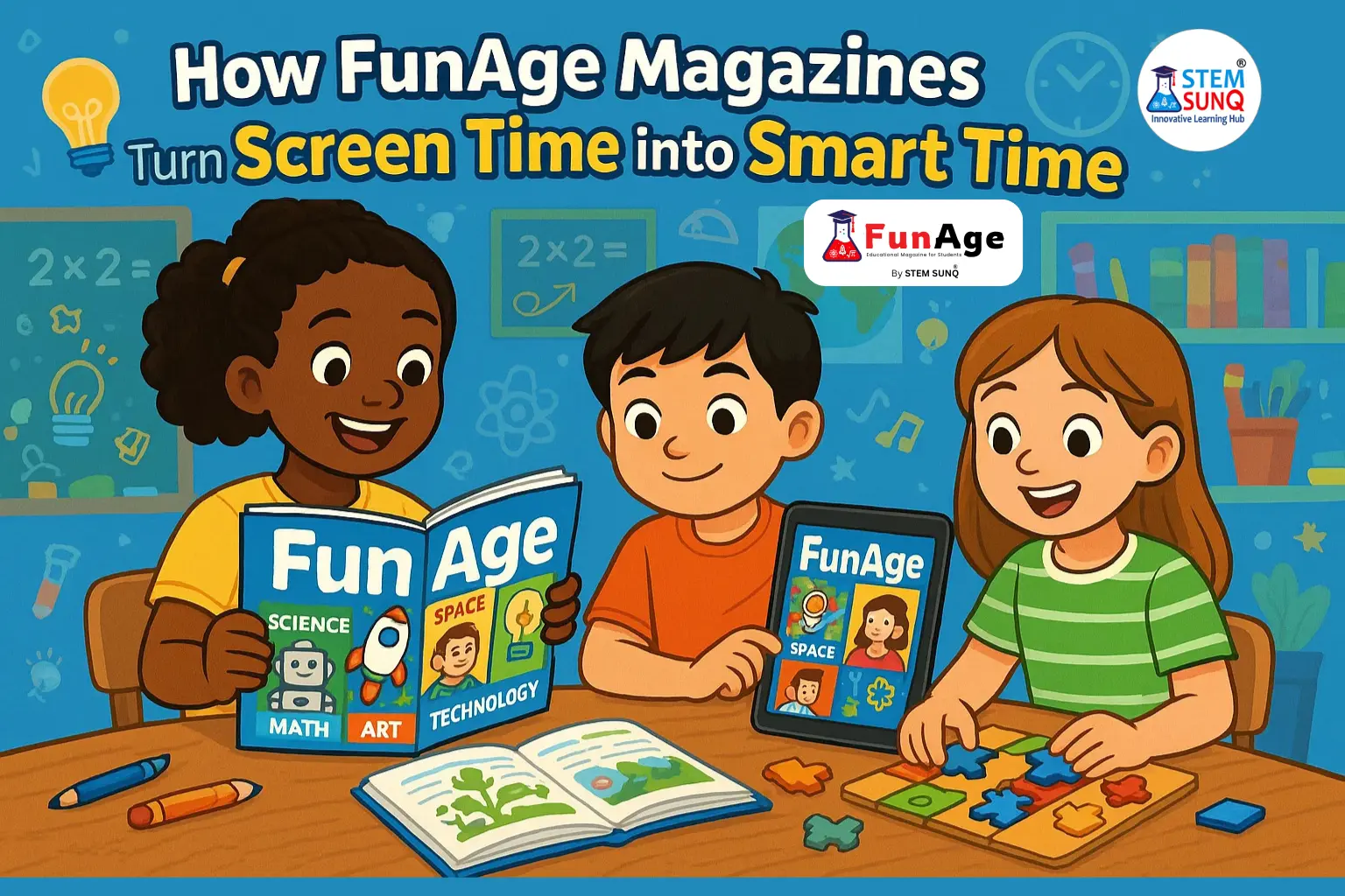 How FunAge Magazines turn screen time into smart learning time learning
