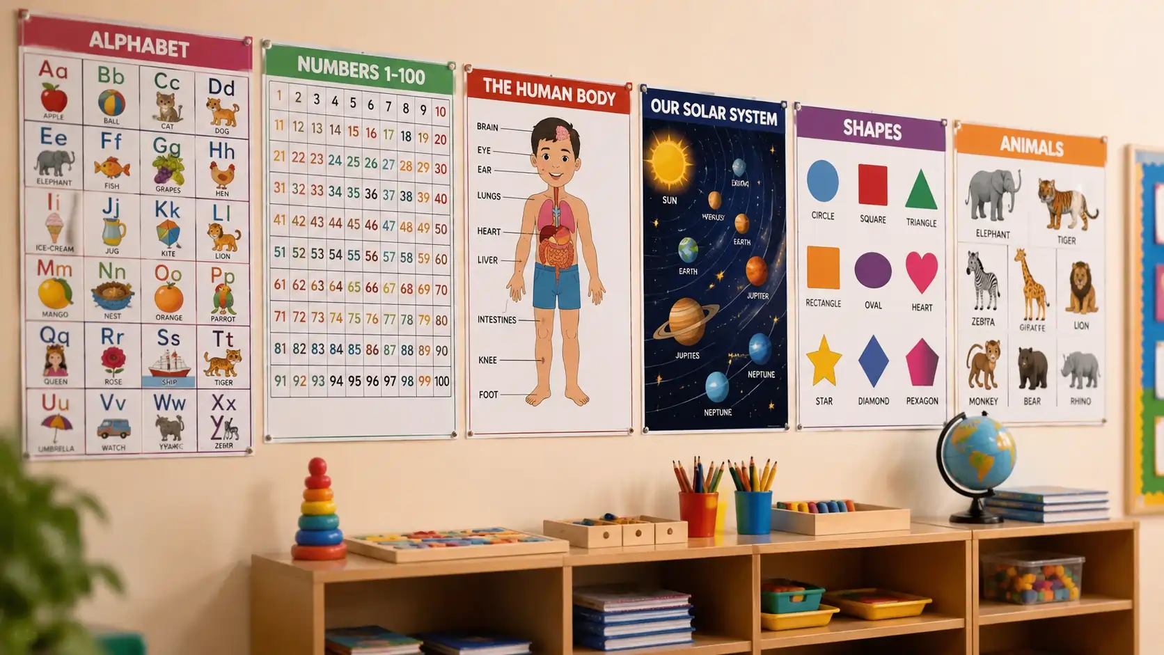 Educational charts and posters