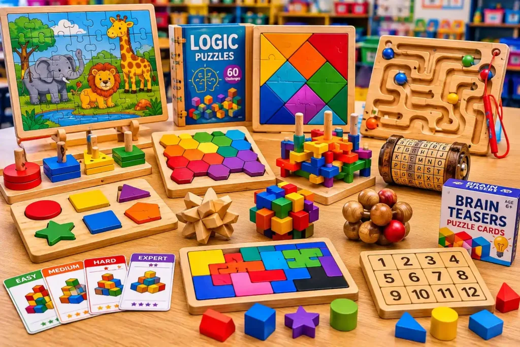 Puzzle-based learning aids